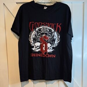 Godsmack x Shinedown Black Graphic Band Tee